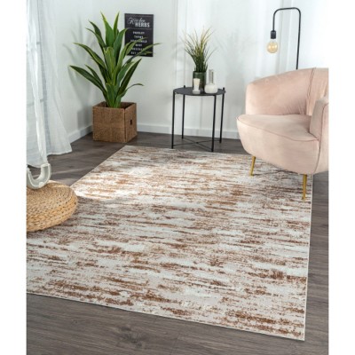 LunaLulinlk 126''x94.5'' Beige Shimmer Skin Woven Area Rug
