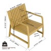 2 Piece Patio Table and Chair Sets, Indoor Outdoor Conversation Furniture Set,Small Space Patio Table Set for Balcony or Courtyard-The Pop Home - 3 of 4
