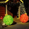 Hooseng 2 Piece Pre-Lit Christmas Decorative Ornaments Set, Xmas Pop-Up Decoration Lantern Lamp With 100 LED Lights, Ground Stakes And Metal Base - 3 of 4