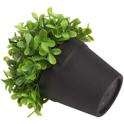 Mini Green Plastic Boxwood Topiary Centerpiece Set