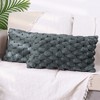 Unique Bargains Sofa Couch Decorative Soft Faux Fur Fuzzy Plush Throw Pillow Covers 2 Pcs - 2 of 4