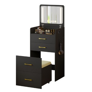 Fredees 3-in-1 Vanity Desk with Flip Top Mirror and Lights. - 1 of 4