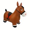 BounceZiez Inflatable Bouncy Ride On Hopper with Pump - Brown Horse - 3 of 4