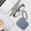 Insten Case Compatible with AirPods 1 & 2 - Protective Silicone Skin Cover with Keychain, Lavender Purple - 2 of 4