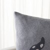 Trio Elves Pillow - Grey/Red - 18"x18" - Safavieh - 3 of 4