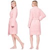 PAVILIA Short Robes for Women, Plush Soft Bathrobe Womens Lightweight, Fluffy Fuzzy Robe Knee Length, Shower Spa - 2 of 4