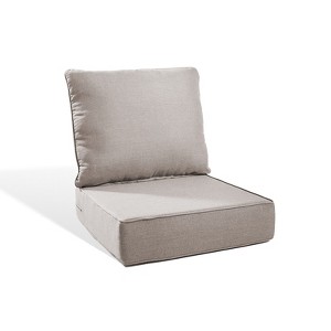 Buenhomino 24"x22" Outdoor Deep Seat Cushion Set, 6-inch Thicked Waterproof Patio Furniture Cushions with Removable Cover,8 Colors - 1 of 4