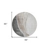 Charcoal Gray And Taupe Abstract Washable Indoor Outdoor Area Rug - 3 of 4