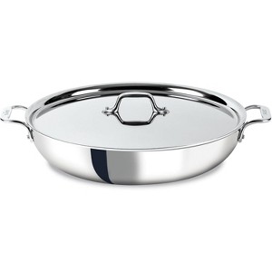 All-Clad D3 3-Ply Stainless Steel Large Frying Pan 7 Quart, Induction Oven Broiler Safe 600F Cookware Silver - 1 of 4