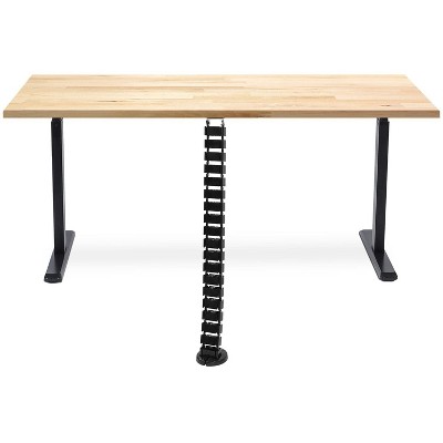Mount-It! Cable Management Spine & Desk Cord Organizer | Keeps Power & AV Cords Safe and Organized | 50 in. Long Modular Wire Management Tray | Black