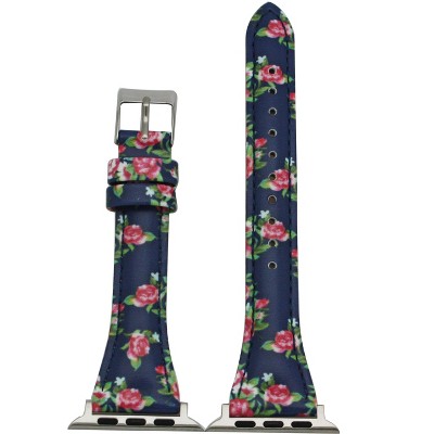 Olivia Pratt Printed Skinny Leather Apple Watch Band