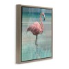 Stupell Industries Layered Flamingo Bird Portrait, 18" x 18" - 3 of 4