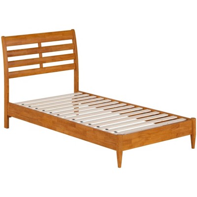 AFI Furnishings Savannah Twin Solid Wood Low Profile Platform Bed in Light Toffee
