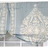 RLF Home 3" Rod Pocket High Quality Fabric Nora Stationary Balloon Valance for Windows 50" x 23" Blue - 3 of 4