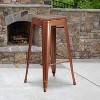 Flash Furniture 30" High Backless Barstool with Square Wood Seat - 2 of 2