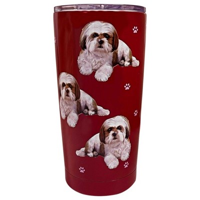 E & S Imports 7.0 Inch Shih Tzu Serengeti Tumbler Hot Or Cold Beverages Tumblers