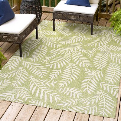 JONATHAN Y Nevis Palm Frond Indoor/Outdoor Area Rug