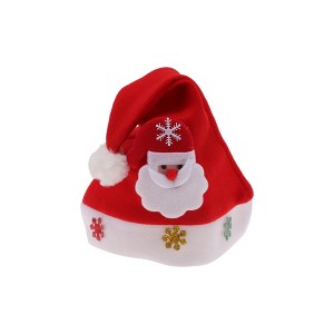 Unique Bargains Christmas Hat Polyester Red 10.24"x13.78" 1 Pc - 1 of 4
