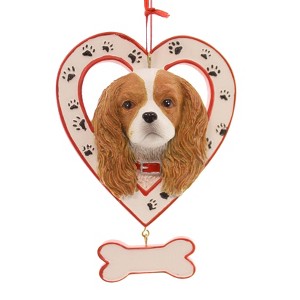 Kurt S. Adler 4.5 Inch Dog In Heart W/ Bone Canine Best Friend Tree Ornaments - 1 of 2