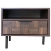78 in. Modern TV Console Table/Stand with Storage Compartment, Media Console with Storage, Walnut color - 4 of 4