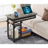 Tribesigns Mobile Portable Desk, Height Adjustable Laptop Table with Wheels - 2 of 4