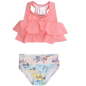 RuffleButts Girls Flounce Bikini - 1 of 4