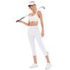 Womens Golf Pants Business Casual Capris Stretch Lightweight Quick Dry Capri Work Yoga Dress Pants with Pocket - 3 of 4