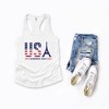 Simply Sage Market Women's USA Eiffel Flag Racerback Tank - 3 of 4