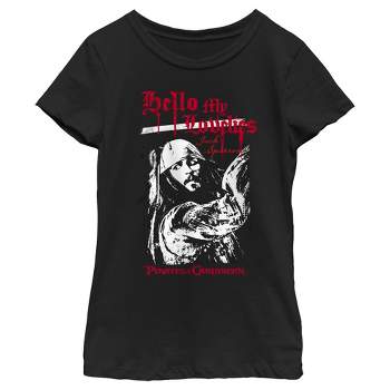 Girl's Pirates of the Caribbean: Curse of the Black Pearl Jack Sparrow Hello My Lovelies T-Shirt