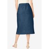 Jessica London Women's Plus Size Comfort Waist Stretch Denim Midi Skirt - 3 of 4