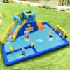 Infans Inflatable Water Jumping House, 6-in-1 Bounce Castle w/ Water Sprayers & Slide, Water Play Center Island Bouncer for Wet & Dry w/735W Blower - 2 of 4