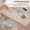 60" Modern Desk with Drawer & Cabinet, Fluted Computer Writing Desk for Living Room, Bedroom - 4 of 4