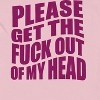 Rerun Island Men Please Get The F Out Of My Head Short Sleeve Graphic Cotton T-Shirt - 2 of 4