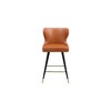 Meridian Furniture,Hendrix Cognac Vegan Leather Counter/Bar Stool, Set of 2 - 2 of 4