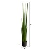 Nearly Natural 5-ft Artificial Sansevieria Snake Plant - 2 of 4