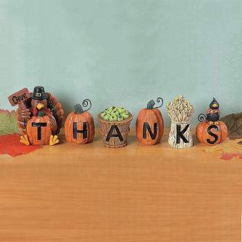 Resin "Give Thanks" Blocks (Set of 6) Fall, Autumn, Thanksgiving Home Décor