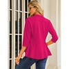 Coolmee Women's Casual Blazers 3/4 Sleeve Open Front Lightweight Cardigan Drape Ruffles Work Office Suit Blazer Jackets - 4 of 4