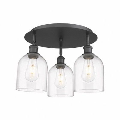 Bella - 3 Light Flush Mount In Industrial Style-10.5 Inches Tall and 17.25 Inches Wide