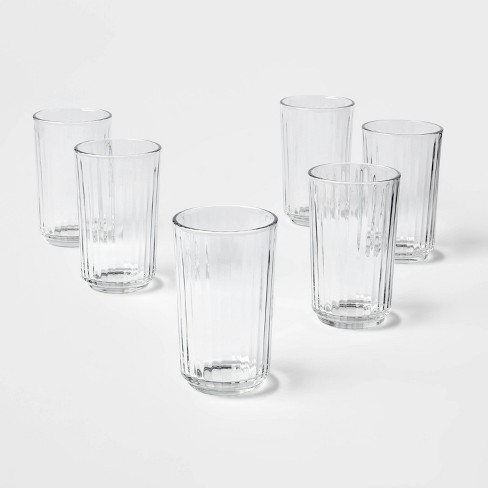 Highball Glasses Set Of 4 Tall Drinking Glasses 17 oz Home Essentials &  Beyond
