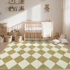 Coucheta Washable Checkered Area Rug, Non-Slip & Stain Resistant, Modern Geometric Plaid Carpet for Bedroom, Living Room, Hallway, Dining & Nursery - 2 of 4
