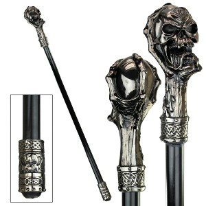 Design Toscano Dragonsthorne Collection: Death's Grip Skull & Claw Walking Stick - 1 of 1