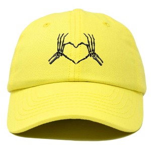 Dalix Heart of Bones Embroidered Cotton Dad Hat Adjustable Baseball Cap Womens - 1 of 4