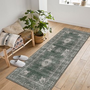 COZONY Floral Vintage Area Rug, Machine Washable Non-Slip Floor Mat for Living Room and Bedroom - 1 of 4