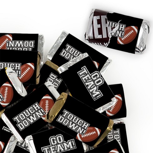 Football Party Candy Favors Hershey's Miniatures Chocolate by Just Candy - Touchdown - Choose Your Team Colors - image 1 of 4