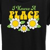 Women's - Instant Message - I Know A Place Flowers Short Sleeve Graphic T-Shirt - 2 of 4