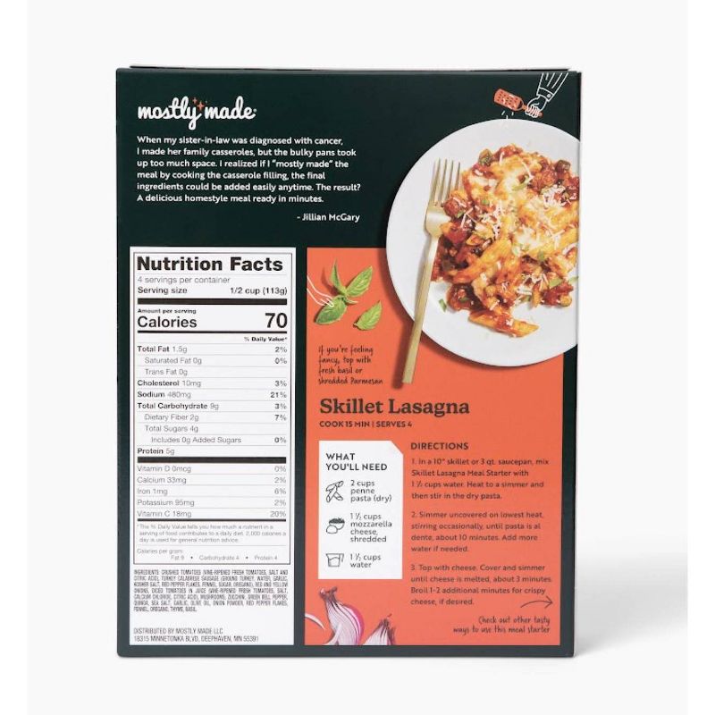 Mostly Made Gluten Free Skillet Pasta Mix - 16oz, 3 of 11