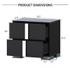 Accent Nightstand Modern with Mirrored Drawers for Bedroom or Living Room 23.3"W - 3irtyhousy - 4 of 4