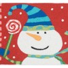 Jellybean Snowman & Lollipop Welcome Doormat – Sweet and Frosty Holiday Charm Mat for Indoors or Outdoors, 20"x30" - 2 of 3