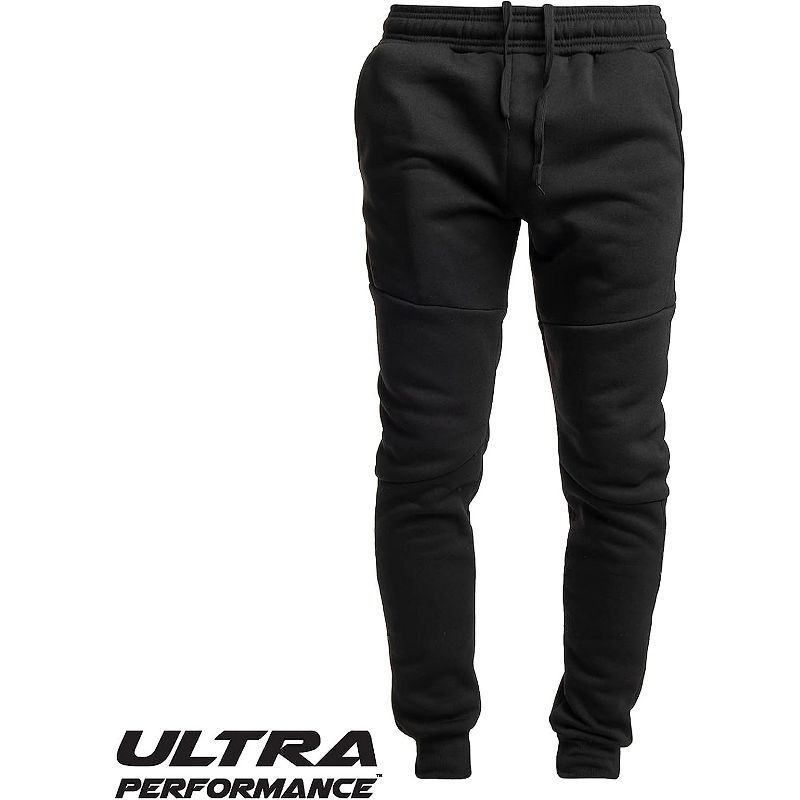 Ultra Performance Mens 3 Pack Fleece Active Tech Joggers | Active Bottoms with Zipper Pockets 3pk, 2 of 7