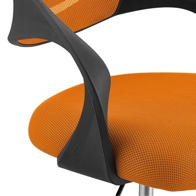 Thrive 25" Orange Mesh Swivel Drafting Chair with Plastic Frame
